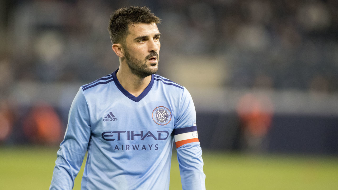 NEW YORK, NEW YORK - October 31: David Villa #7 of New York City during the New York City FC Vs Philadelphia Union MLS Eastern Conference Knockout match at Yankee Stadium on October 31st, 2018 in New York City.