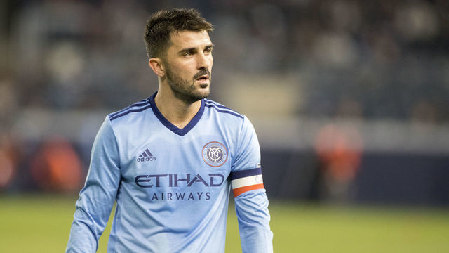 NEW YORK, NEW YORK - October 31: David Villa #7 of New York City during the New York City FC Vs Philadelphia Union MLS Eastern Conference Knockout match at Yankee Stadium on October 31st, 2018 in New York City.