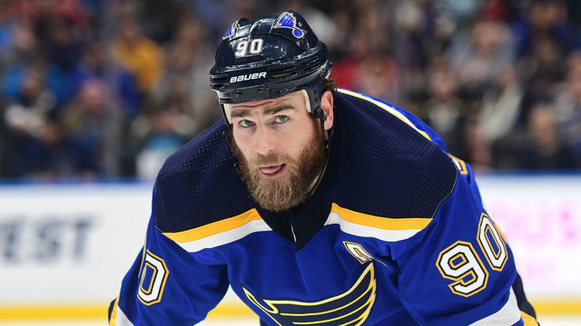 ST. LOUIS, MO- FEBRUARY 04: St. Louis Blues center Ryan O'Reilly (90) during an NHL game between the Carolina Hurricanes and the St. Louis Blues, on February 04, 2020, at Enterprise Center, St. Louis, MO. Photo by Keith Gillett/Icon Sportswire via Getty Images)