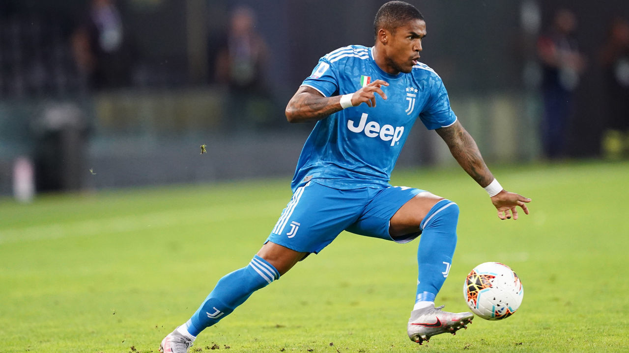 DACIA ARENA, UDINE, ITALY - 2020/07/23: Douglas Costa of Juventus FC in action during the Serie A match between Udinese Calcio and Juventus Fc. Udinese Calcio wins 2-1 over Juventus Fc.
