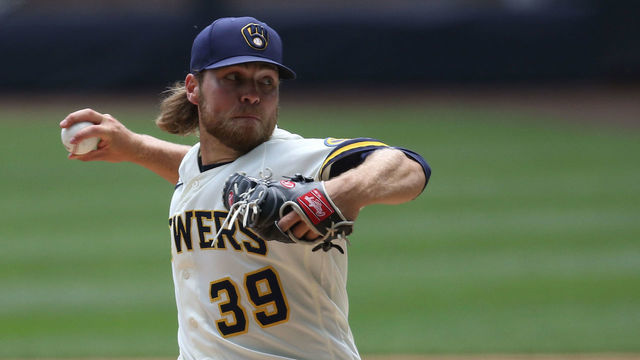 MILWAUKEE, WI - JULY 11: Milwaukee Brewers relief pitcher Corbin Burnes (39) throws during Milwaukee Brewers Summer Camp at Miller Park, on July 11, 2020 in Milwaukee, WI.