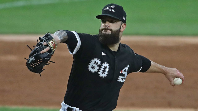 CHICAGO, ILLINOIS - JULY 20: Starting pitcher Dallas Keuchel #60 of the Chicago White Sox delivers the ball against the Chicago Cubs during an exhibition game at Guaranteed Rate Field on July 20, 2020 in Chicago, Illinois.