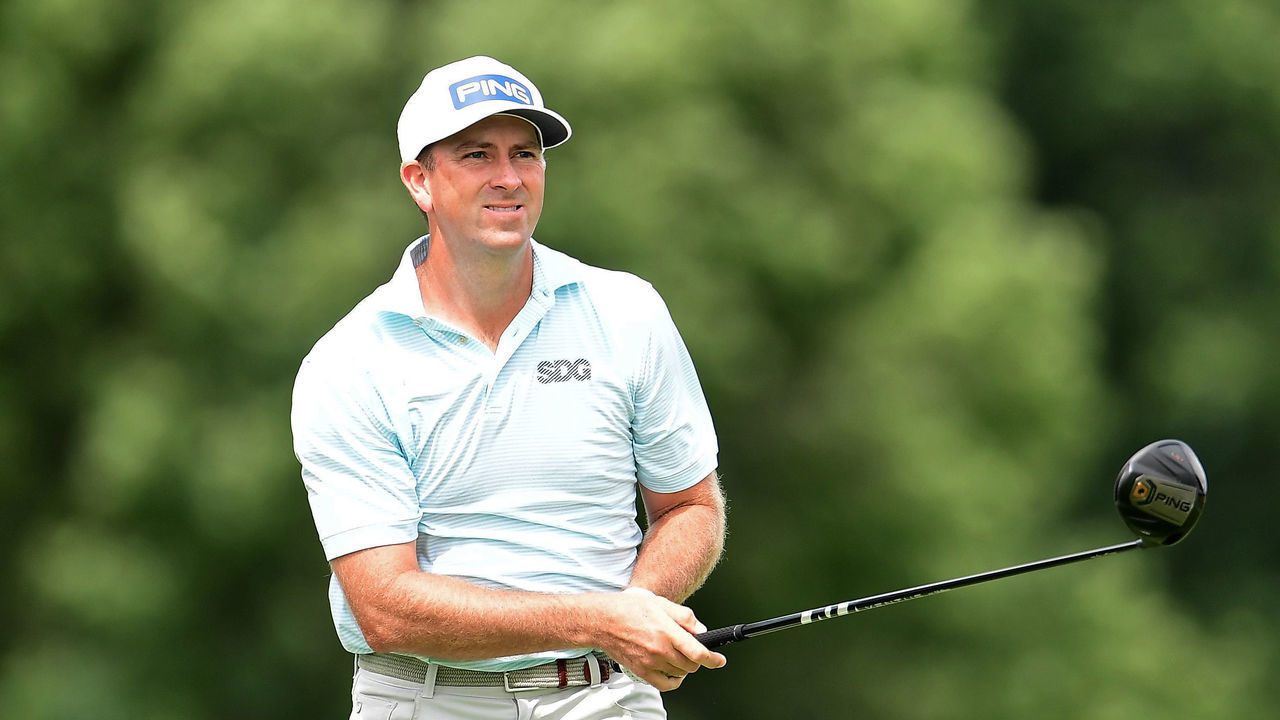 BLAINE, MINNESOTA - JULY 25: Michael Thompson of the United States plays his shot from the 11th tee during the third round of the 3M Open on July 25, 2020 at TPC Twin Cities in Blaine, Minnesota.