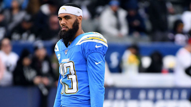 CARSON, CALIFORNIA - DECEMBER 22: Keenan Allen #13 of the Los Angeles Chargers waits during a 24-17 Oakland Raiders win at Dignity Health Sports Park on December 22, 2019 in Carson, California.
