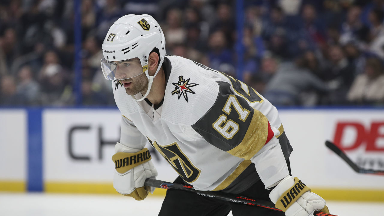 TAMPA, FL - FEBRUARY 04: Vegas Golden Knights left wing Max Pacioretty (67) in the 2nd period of the NHL game between the Vegas Golden Knights and Tampa Bay Lightning on February 04, 2020 at Amalie Arena in Tampa, FL.