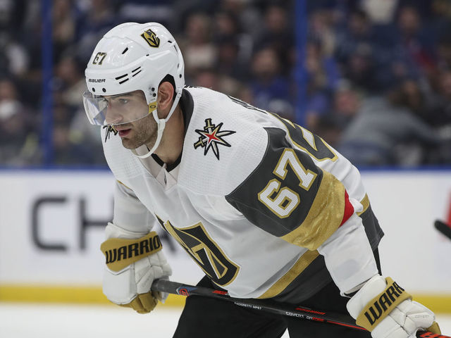 TAMPA, FL - FEBRUARY 04: Vegas Golden Knights left wing Max Pacioretty (67) in the 2nd period of the NHL game between the Vegas Golden Knights and Tampa Bay Lightning on February 04, 2020 at Amalie Arena in Tampa, FL.