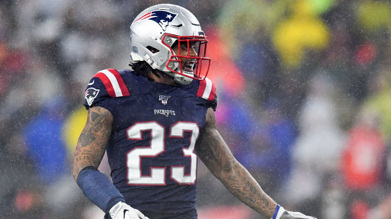 FOXBOROUGH, MA - OCTOBER 27, 2019: Strong safety Patrick Chung #23 of the New England Patriots on the field in the second quarter of a game against the Cleveland Browns on October 27, 2019 at Gillette Stadium in Foxborough, Massachusetts. New England won 27-13. (Photo by: 2019 Nick Cammett/Diamond Images via Getty Images)