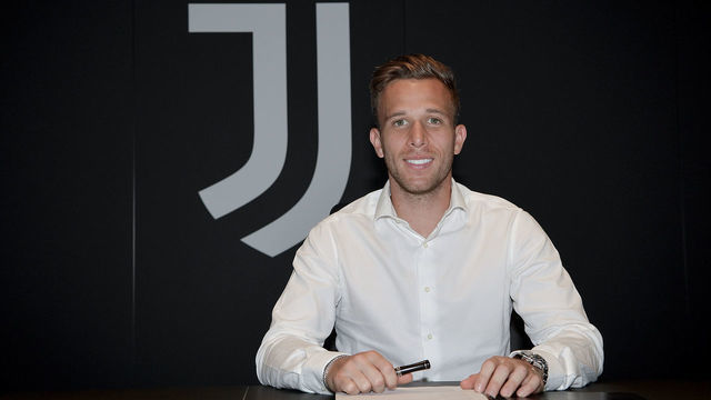 TURIN, ITALY - JUNE 28: Juventus's new signing Arthur poses at Juventus headquarters on June 28, 2020 in Turin, Italy.