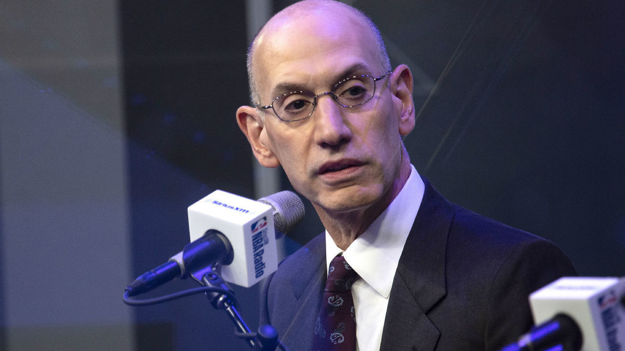 NEW YORK, NEW YORK - JUNE 18: NBA Commissioner Adam Silver visits SiriusXM Studios on June 18, 2019 in New York City.