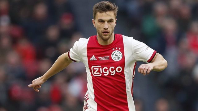 Joel Veltman of Ajax during the Dutch Eredivisie match between Ajax Amsterdam and Sparta Rotterdam at the Johan Cruijff Arena on January 19, 2020 in Amsterdam, The Netherlands