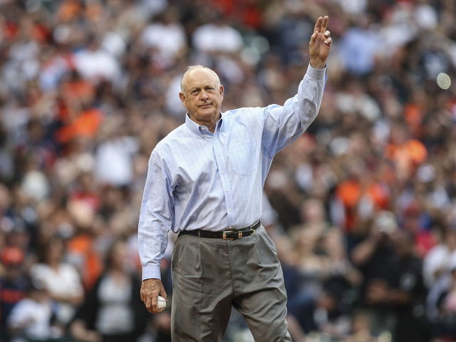 VIDEO: Nolan Ryan's ceremonial first pitch was a little outside