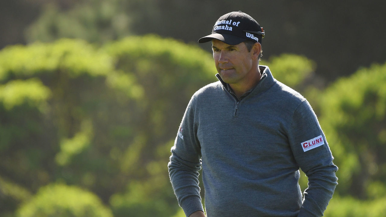PEBBLE BEACH, CALIFORNIA - FEBRUARY 08: Padraig Harrington of Ireland looks on during the third round of the AT&T Pebble Beach Pro-Am at Spyglass Hill Golf Course on February 08, 2020 in Pebble Beach, California.