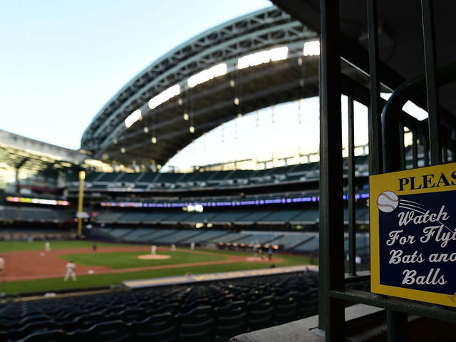 MILWAUKEE, WISCONSIN - JULY 17: A general view of Miller Park during Summer Workouts for the Milwaukee Brewers on July 17, 2020 in Milwaukee, Wisconsin.