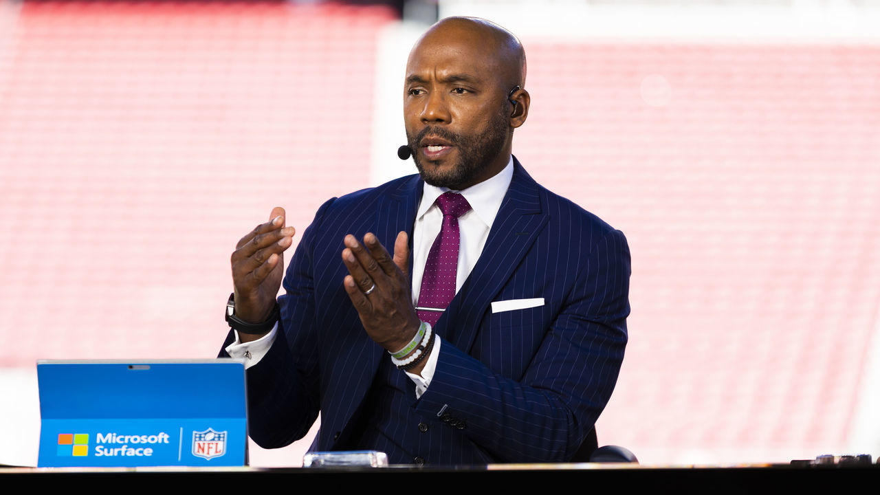 SANTA CLARA, CA - OCTOBER 07: ESPN Monday Night Football Studio Analysts Louis Riddick during the NFL regular season football game between the Cleveland Browns and the San Francisco 49ers on Monday, Oct. 7, 2019 at Levi's Stadium in Santa Clara, Calif.
