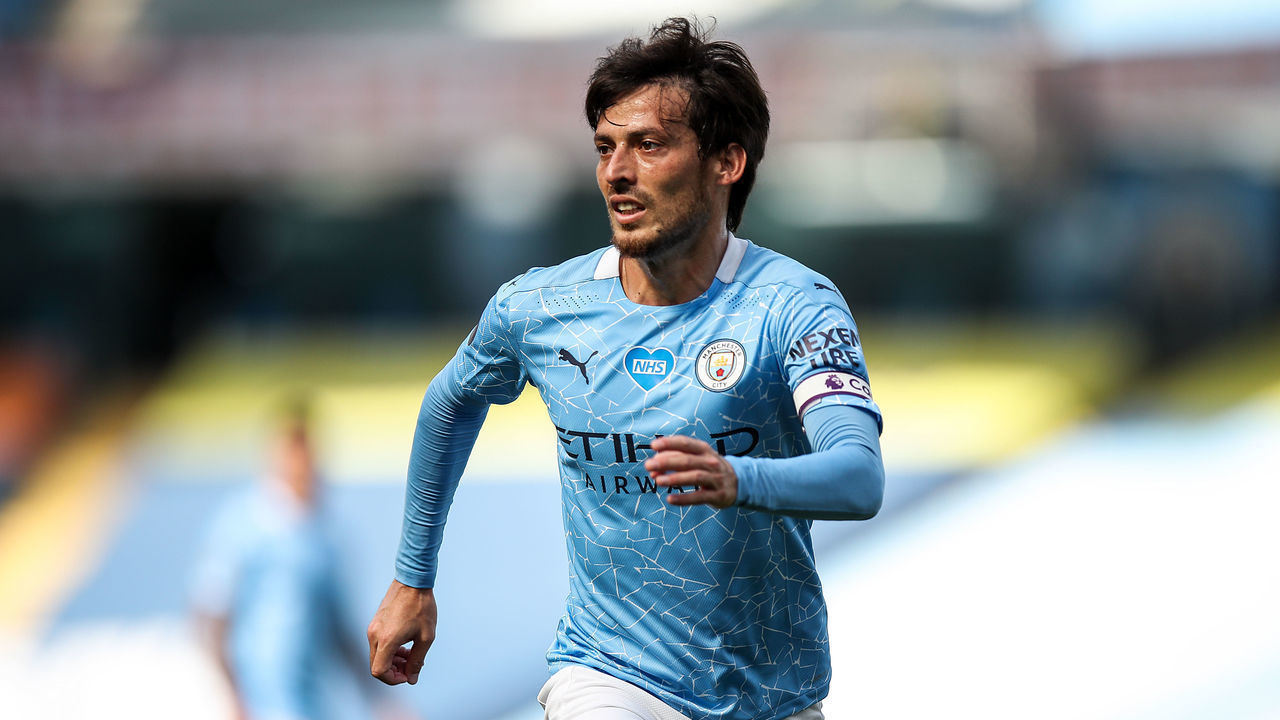 MANCHESTER, ENGLAND - JULY 26: David Silva of Manchester City during the Premier League match between Manchester City and Norwich City at Etihad Stadium on July 26, 2020 in Manchester, United Kingdom.