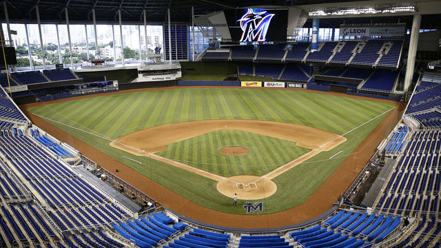 MIAMI, FLORIDA - JULY 08: A general view of Marlins Park during summer workouts on July 08, 2020 in Miami, Florida.