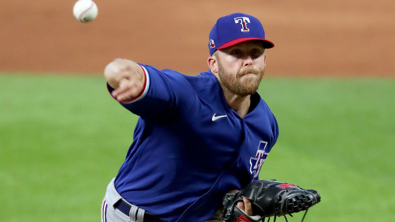 ARLINGTON, TEXAS - JULY 09: Cody Allen #31 of the Texas Rangers pitches during an intrasquad game during Major League Baseball summer workouts at Globe Life Field on July 09, 2020 in Arlington, Texas.