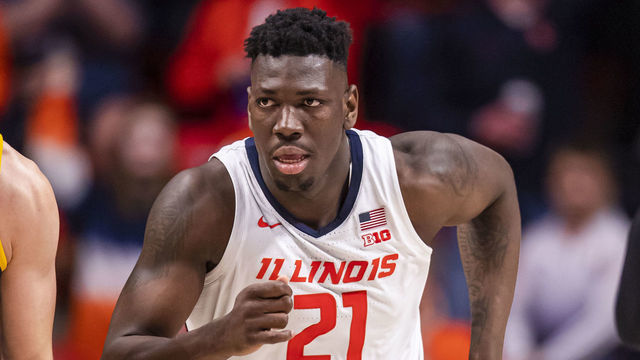CHAMPAIGN, IL - MARCH 08: Kofi Cockburn #21 of the Illinois Fighting Illini is seen during the game against the Iowa Hawkeyes at State Farm Center on March 8, 2020 in Champaign, Illinois.