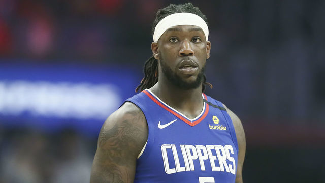 LOS ANGELES, CA - MARCH 1: Montrezl Harrell #5 of the LA Clippers looks on during a game at the Staples Center on March 1, 2020 in Los Angeles, CA. Mandatory Credit: 2020 NBAE