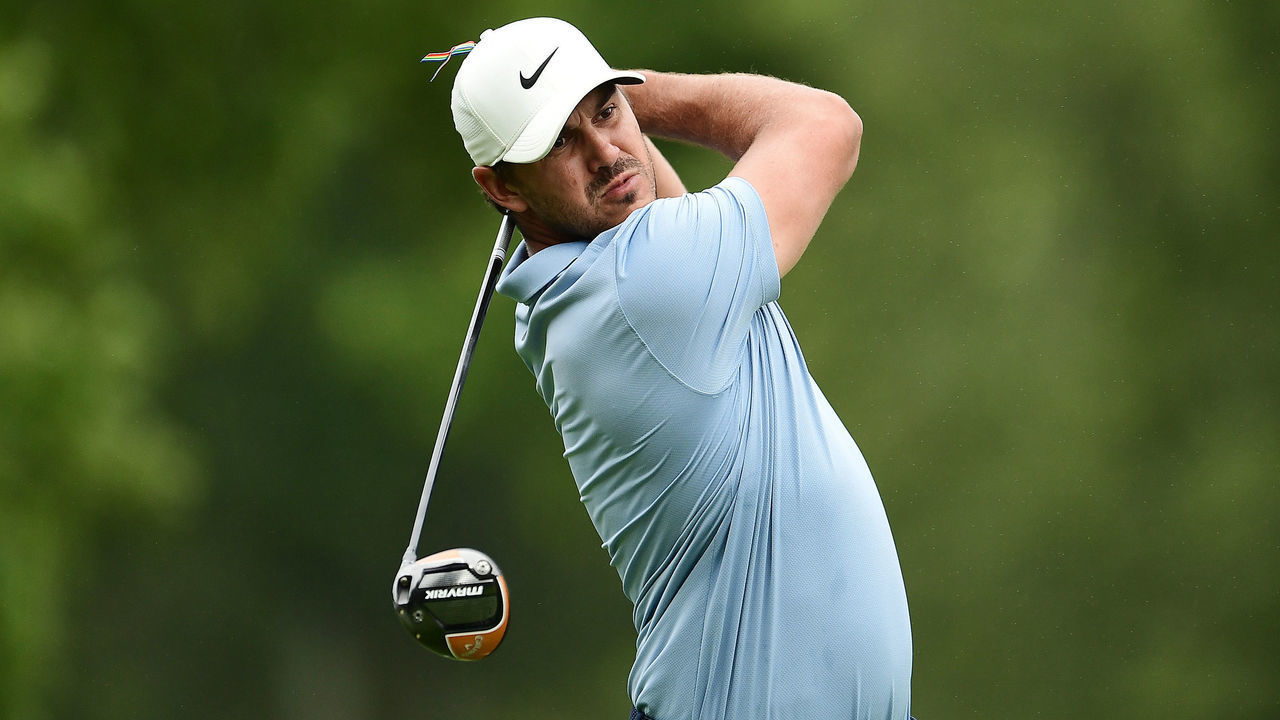 MEMPHIS, TENNESSEE - AUGUST 01: Brooks Koepka of the United States plays his shot from the second tee during the third round of the World Golf Championship-FedEx St Jude Invitational at TPC Southwind on August 01, 2020 in Memphis, Tennessee.