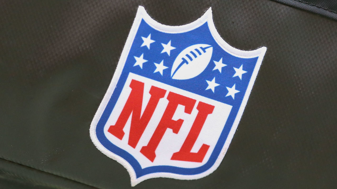 KANSAS CITY, MO - JANUARY 12: A view of the NFL logo in the first quarter of an NFL Divisional round playoff game between the Houston Texans and Kansas City Chiefs on January 12, 2020 at Arrowhead Stadium in Kansas City, MO.