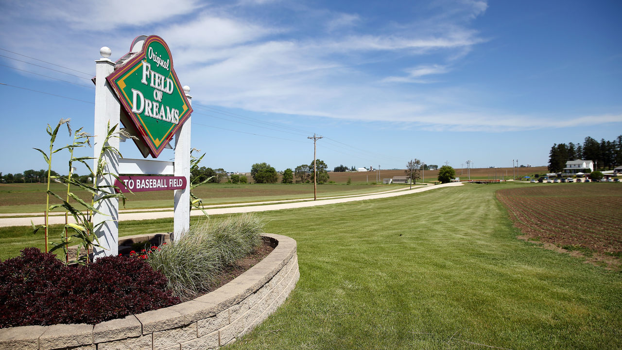 DYERSVILLE, IA - MAY 26: General view of the Field of Dreams movie site entrance prior to the unveiling of the Baseball Hall of Fame Traveling Exhibit on Thursday, May 26, 2016 at the Field of Dreams Movie Site in Dyersville, Iowa.