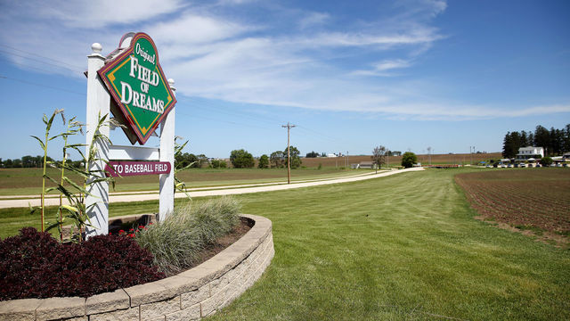 DYERSVILLE, IA - MAY 26: General view of the Field of Dreams movie site entrance prior to the unveiling of the Baseball Hall of Fame Traveling Exhibit on Thursday, May 26, 2016 at the Field of Dreams Movie Site in Dyersville, Iowa.