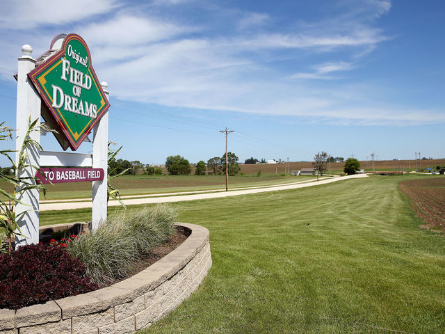 DYERSVILLE, IA - MAY 26: General view of the Field of Dreams movie site entrance prior to the unveiling of the Baseball Hall of Fame Traveling Exhibit on Thursday, May 26, 2016 at the Field of Dreams Movie Site in Dyersville, Iowa.