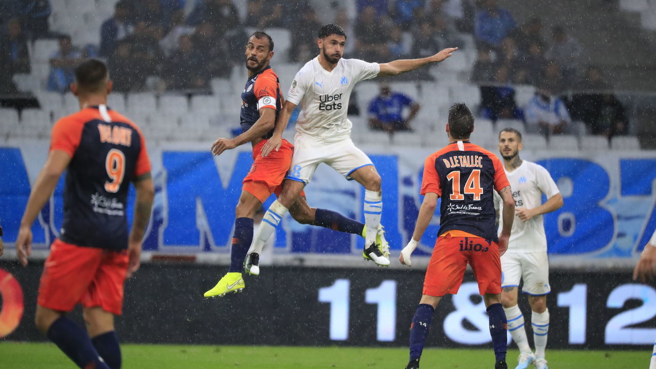 MARSEILLE, FRANCE - SEPTEMBER 21: Morgan Sanson during the Ligue 1 match between Olympique de Marseille and Montpellier HSC at Stade Velodrome on September 21, 2019 in Marseille, France.