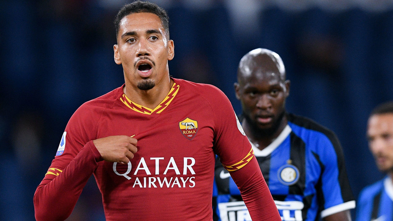 Chris Smalling of AS Roma gestures during the Serie A match between Roma and FC Internazionale at Stadio Olimpico, Rome, Italy on 19 July 2020.