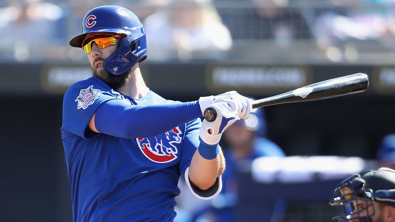 PEORIA, ARIZONA - FEBRUARY 24: Steven Souza Jr. #21 of the Chicago Cubs bats against the Seattle Mariners during the MLB spring training game at Peoria Stadium on February 24, 2020 in Peoria, Arizona.