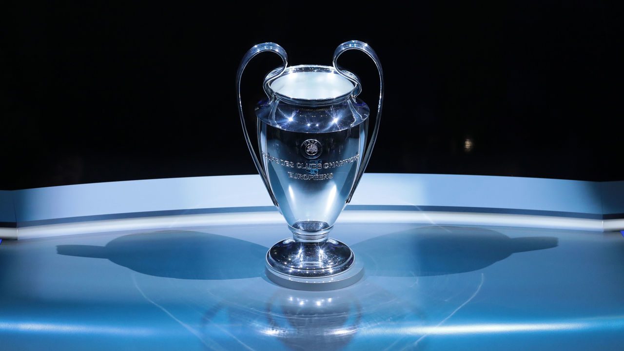 MONACO, MONACO - AUGUST 29: The UEFA Champions League trophy is seen during the UEFA Champions League Draw, part of the UEFA European Club Football Season Kick-Off 2019/2020 at Salle des Princes, Grimaldi Forum on August 29, 2019 in Monaco, Monaco.