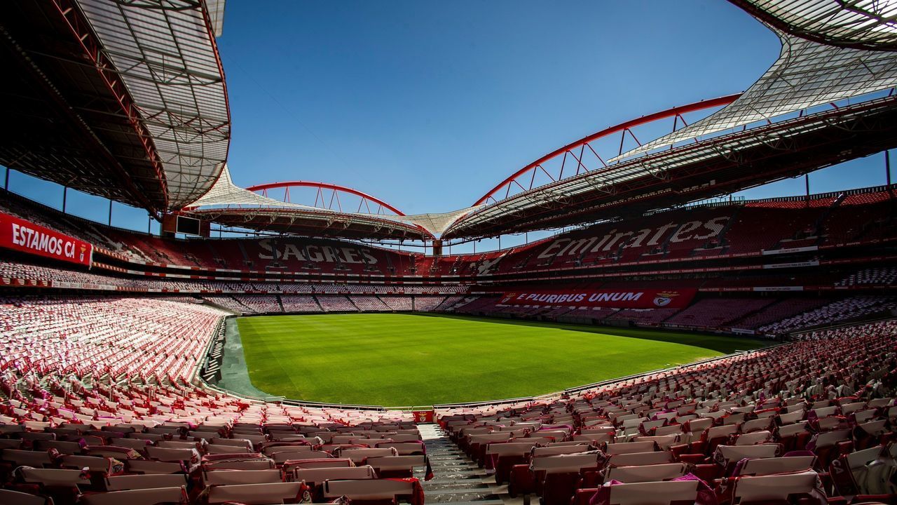 General view of the Luz Stadium in Lisbon, taken on June 17, 2020 . - The UEFA Champions League quarter-finals, semi-finals and final will be played as a straight knockout tournament in Lisbon between 12 and 23 August 2020. All these ties will be single-leg fixtures, UEFA announced today.