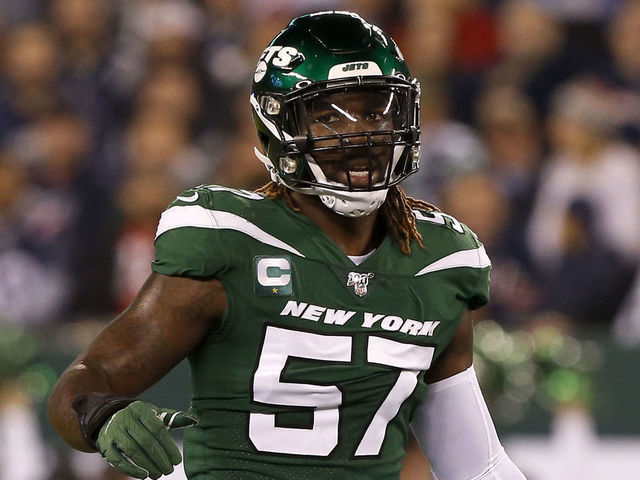 New York Jets linebacker C.J. Mosley (57) in action against the