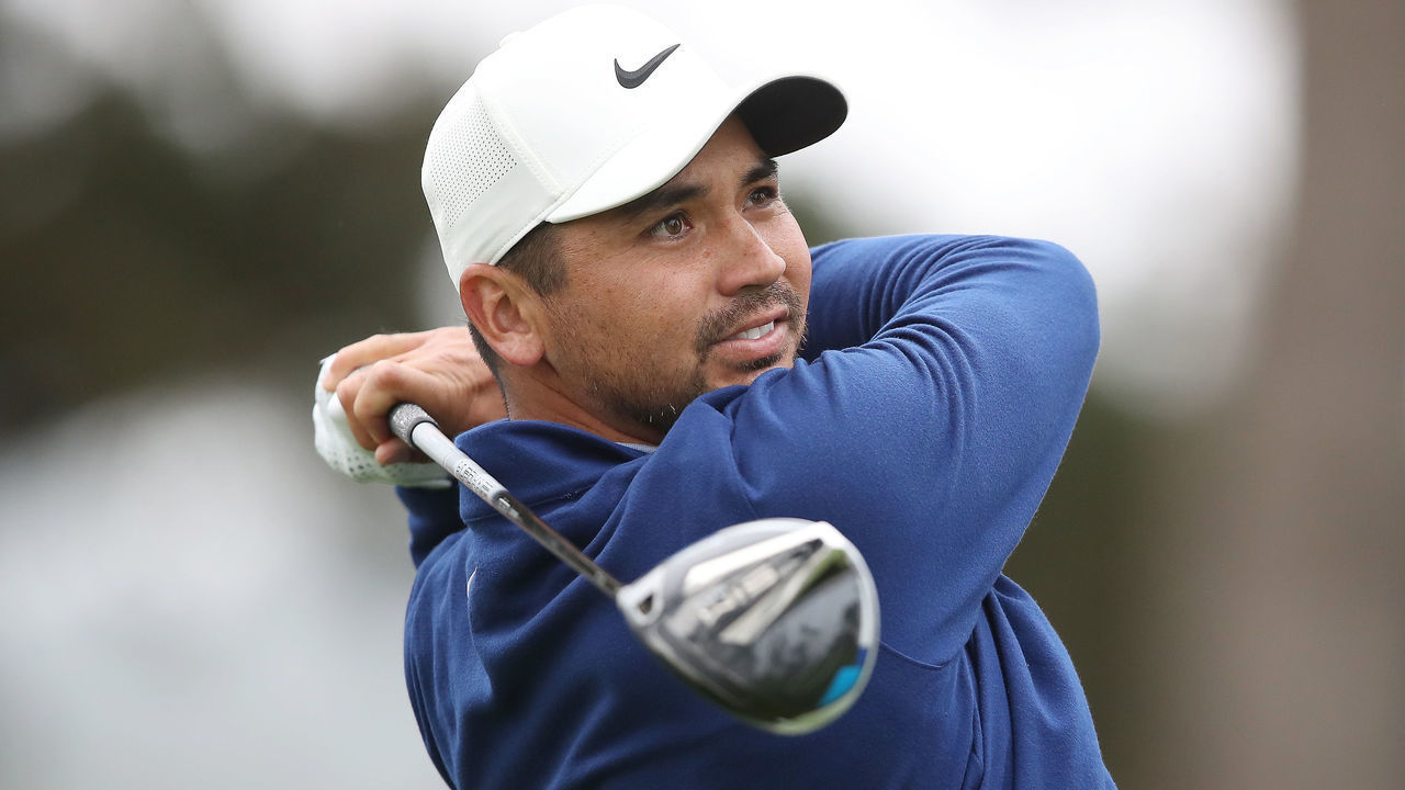 SAN FRANCISCO, CALIFORNIA - AUGUST 06: Jason Day of Australia plays a tee shot during the first round of the 2020 PGA Championship at TPC Harding Park on August 06, 2020 in San Francisco, California.