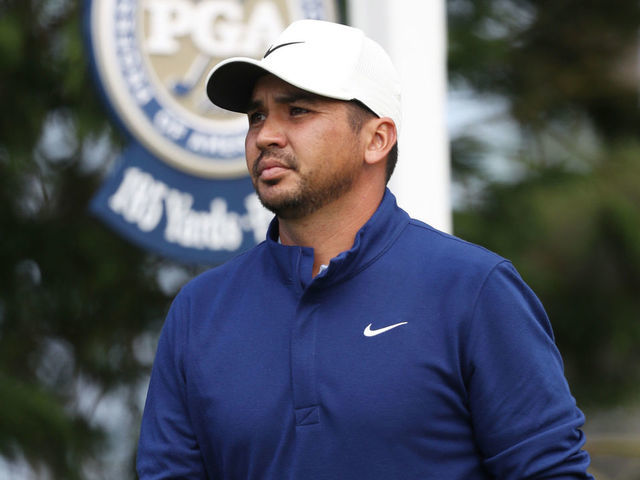 SAN FRANCISCO, CALIFORNIA - AUGUST 06: Jason Day of Australia walks off the third tee during the first round of the 2020 PGA Championship at TPC Harding Park on August 06, 2020 in San Francisco, California.