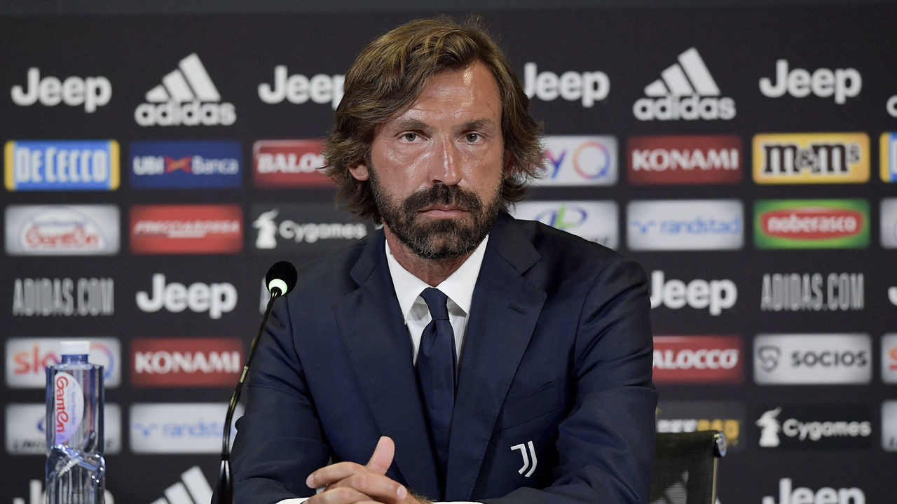 TURIN, ITALY - JULY 31: Andrea Pirlo during the press conference of the unveiling of Andrea Pirlo as new U23 team coach at Allianz Stadium on July 31, 2020 in Turin, Italy.