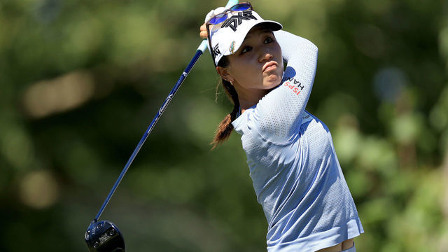 SYLVANIA, OHIO - AUGUST 08: Lydia Ko of New Zealand hits a tee shot on the third hole during the third round of the Marathon LPGA Classic at Highland Meadows Golf Club on August 08, 2020 in Sylvania, Ohio.