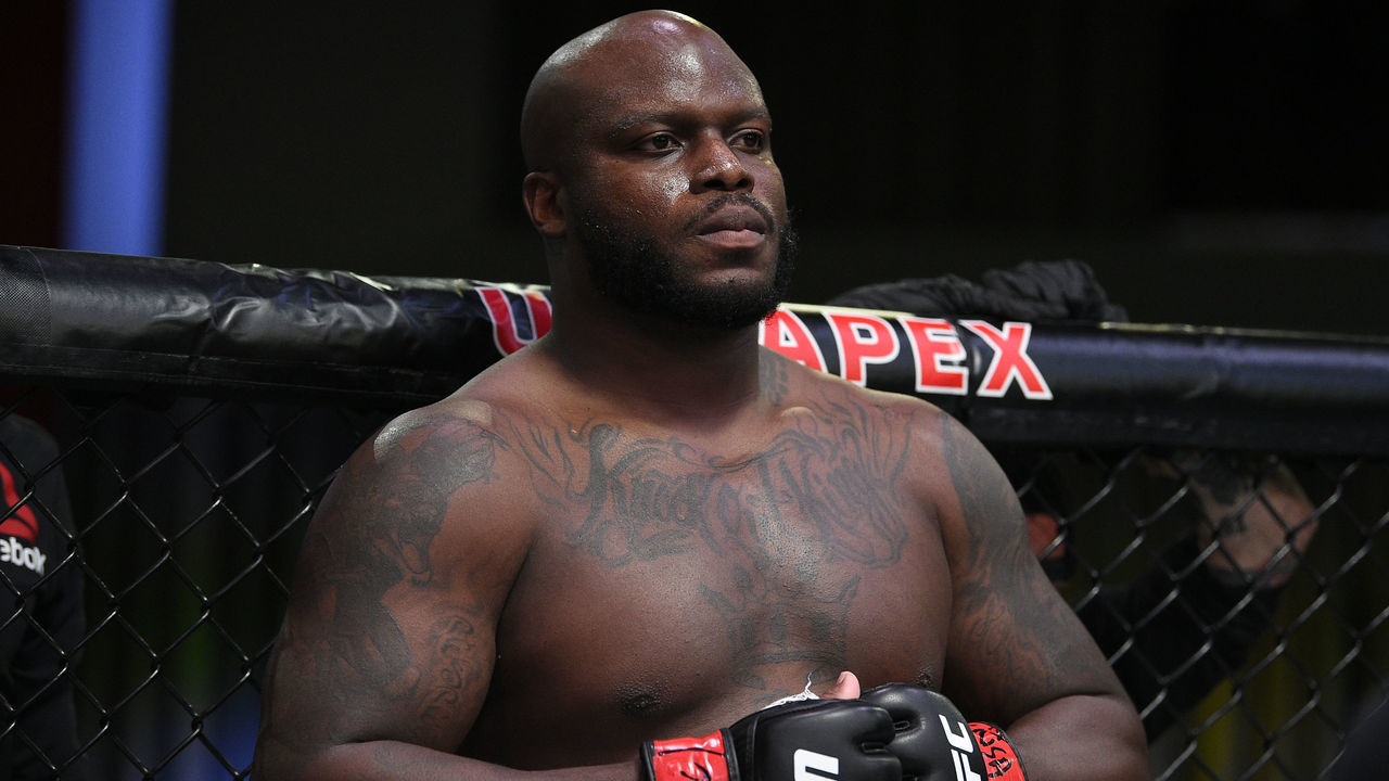 LAS VEGAS, NEVADA - AUGUST 08: Derrick Lewis prepares to fight Aleksei Oleinik in their heavyweight fight during the UFC Fight Night event at UFC APEX on August 08, 2020 in Las Vegas, Nevada.