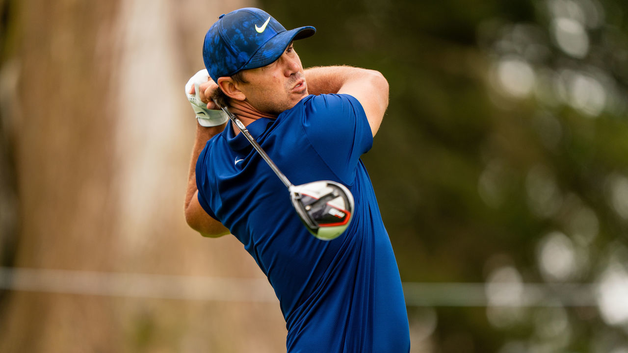 SAN FRANCISCO, CA - AUGUST 8: Brooks Koepka hits his tee shot on the sixth hole during the third round of the 102nd PGA Championship at TPC Harding Park on August 8, 2020 in San Francisco, California.