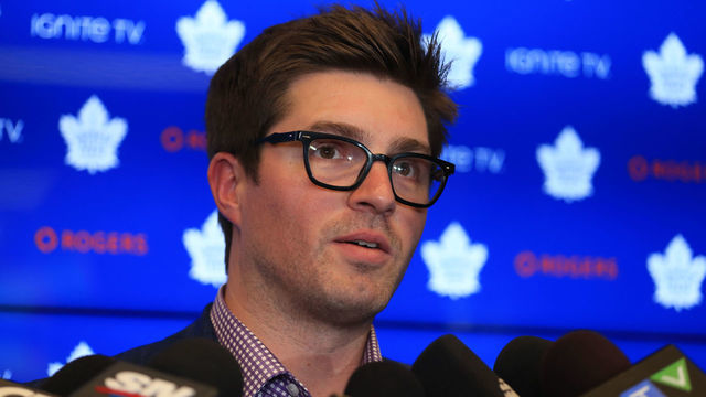 TORONTO, ON- Kyle Dubas file photos from the Nylander signing press meeting.(Rene Johnston/Toronto Star) (Rene Johnston/Toronto Star via Getty Images)