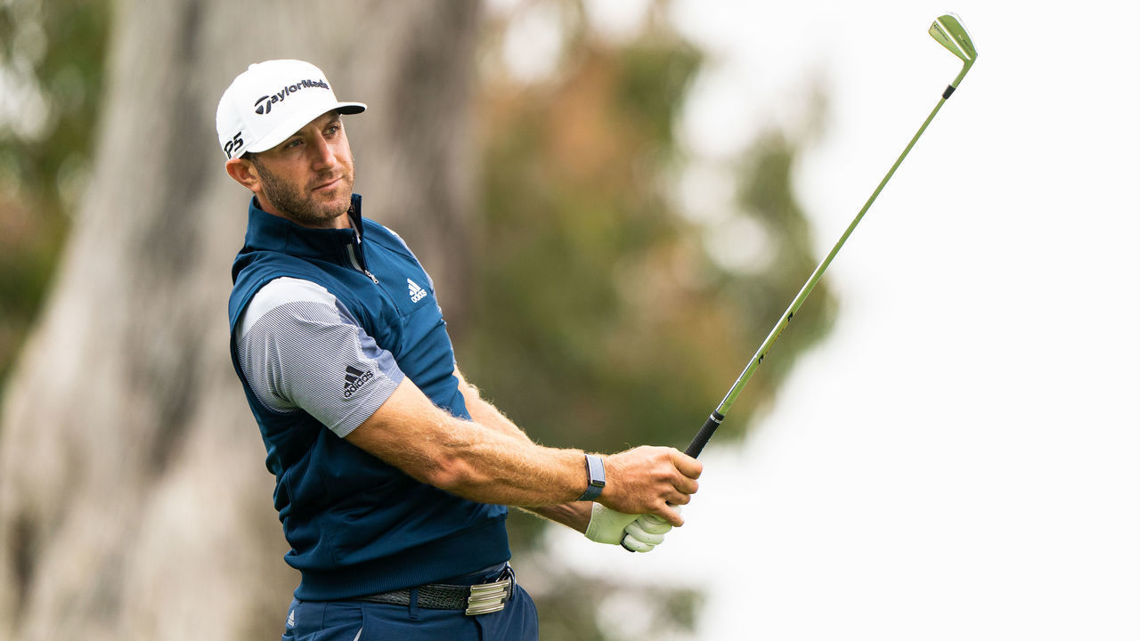 SAN FRANCISCO, CA - AUGUST 9: Dustin Johnson hits his tee shot on the 11th hole during the final round of the 102nd PGA Championship at TPC Harding Park on August 9, 2020 in San Francisco, California.