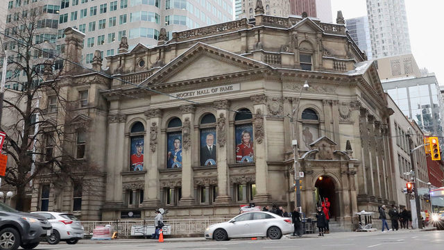 TORONTO, ONTARIO - NOVEMBER 18: A general view of the Hockey Hall of Fame prior to the red carpet event during the 2019 Induction Ceremony at the Hockey Hall Of Fame on November 18, 2019 in Toronto, Canada.