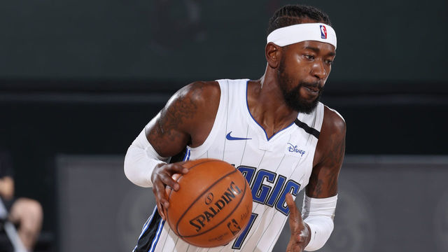 ORLANDO, FL - AUGUST 9: Terrence Ross #31 of the Orlando Magic drives to the basket against the Boston Celtics on August 9, 2020 at The AdventHealth Arena at ESPN Wide World of Sports in Orlando, Florida. NOTE TO USER: User expressly acknowledges and agrees that, by downloading and/or using this Photograph, user is consenting to the terms and conditions of the Getty Images License Agreement. Mandatory Copyright Notice: Copyright 2020 NBAE