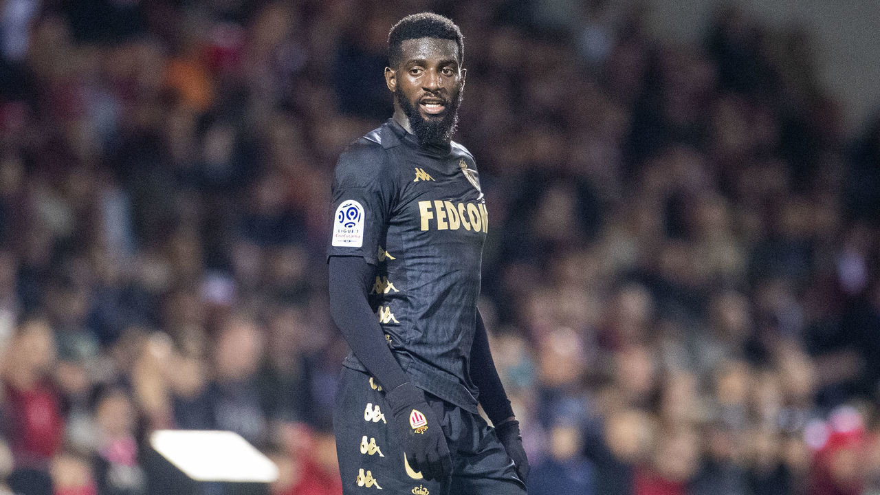 NIMES, FRANCE - February 01: Tiemoue Bakayoko #6 of Monaco during the Nimes V Monaco, French Ligue 1, regular season match at Stade des Costieres on February 1st 2020, Nimes, France