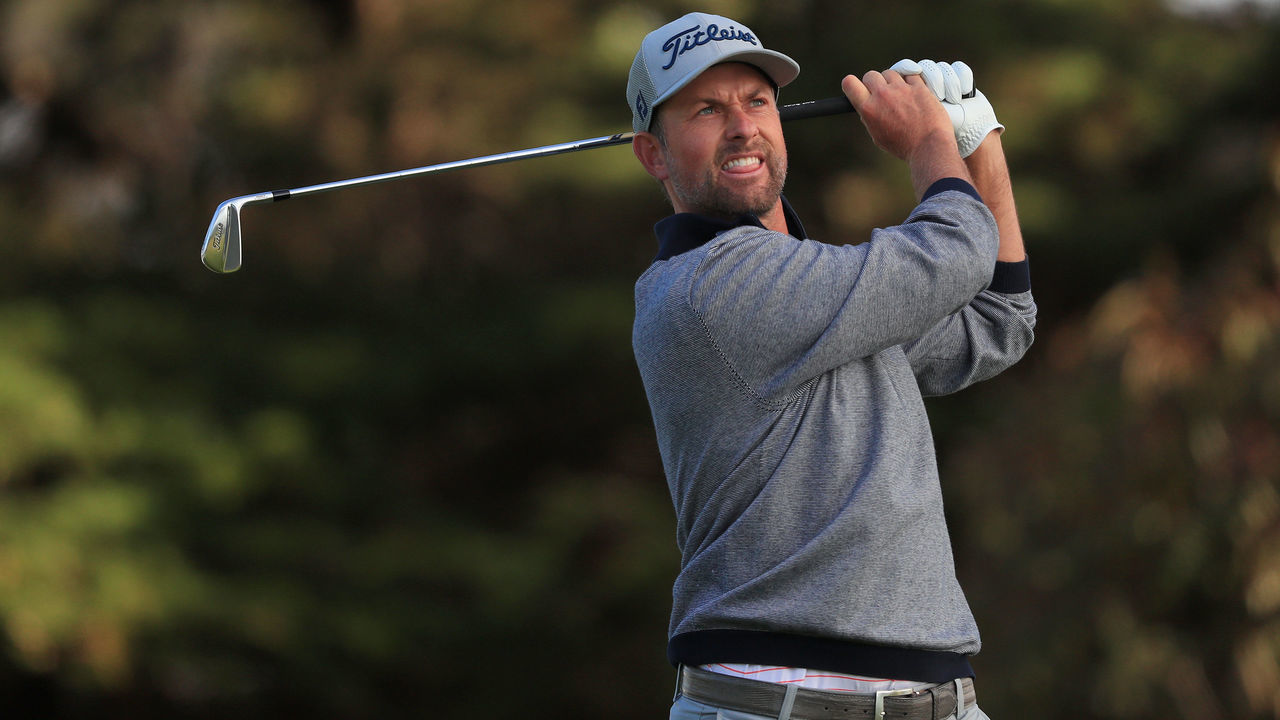 SAN FRANCISCO, CALIFORNIA - AUGUST 07: Webb Simpson of the United States plays his shot from the 11th tee during the second round of the 2020 PGA Championship at TPC Harding Park on August 07, 2020 in San Francisco, California.