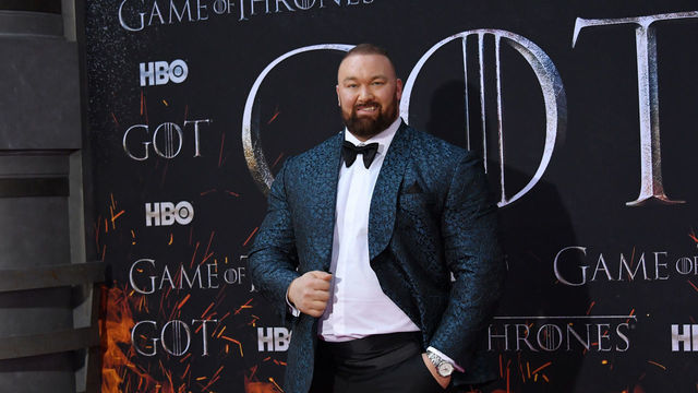 NEW YORK, NY - APRIL 03: Hafþor Julius Bjornsson attends the "Game Of Thrones" season 8 premiere on April 3, 2019 in New York City.