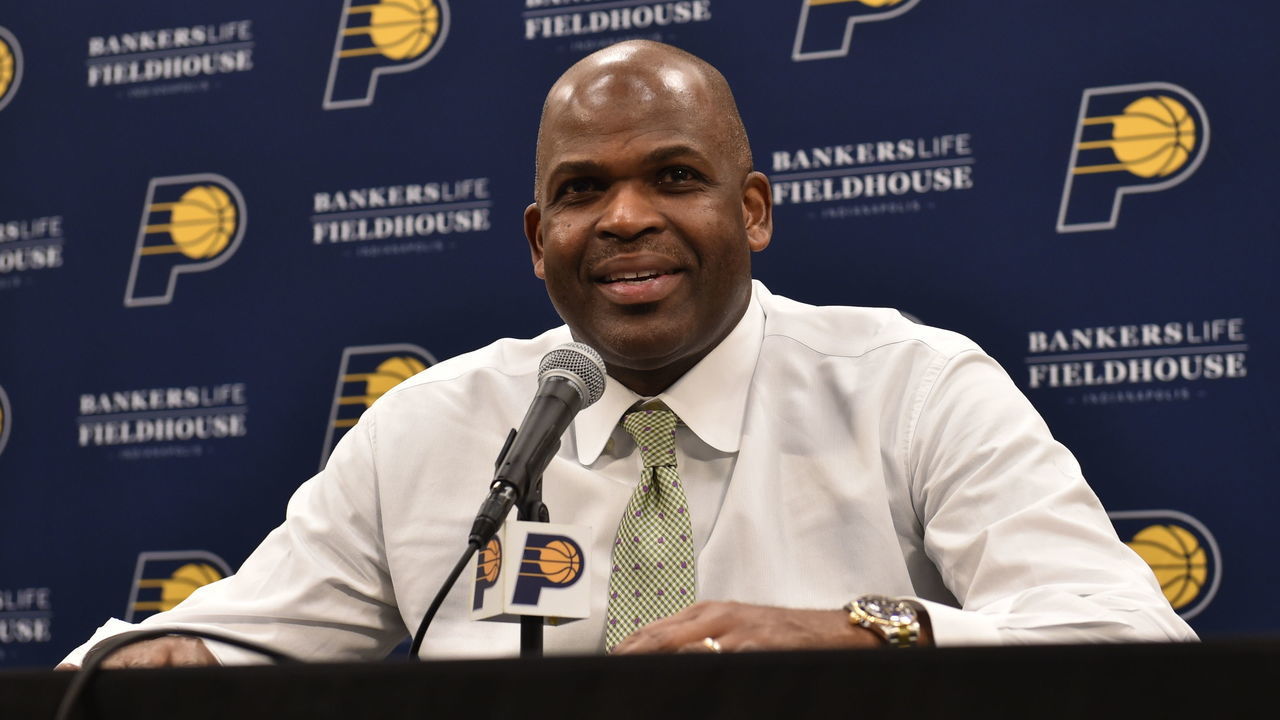 INDIANAPOLIS, IN - DECEMBER 11: Head Coach Nate McMillan of the Indiana Pacers talks to the media after the game against the Boston Celtics on December 11, 2019 at Bankers Life Fieldhouse in Indianapolis, Indiana. Mandatory Copyright Notice: Copyright 2019 NBAE