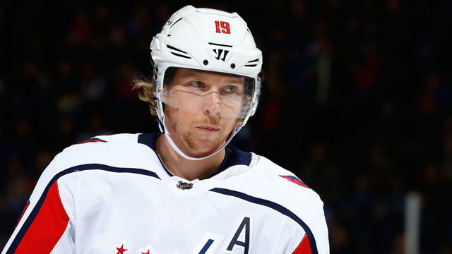 UNIONDALE, NY - MARCH 01: Nicklas Backstrom #19 of the Washington Capitals skates against the New York Islanders at NYCB Live's Nassau Coliseum on March 1, 2019 in Uniondale, New York. New York Islanders defeated the New York Islanders 3-1