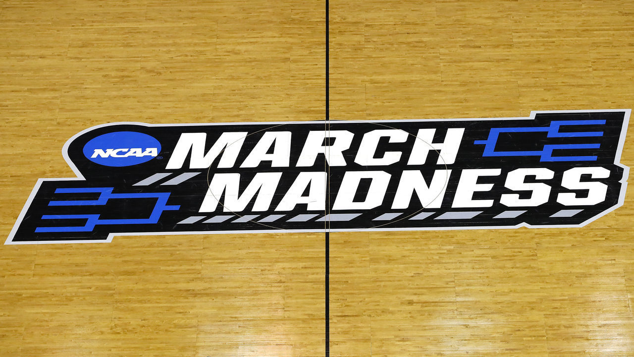 COLUMBIA, SOUTH CAROLINA - MARCH 22: A view of the March Madness logo prior to the game between the Duke Blue Devils and the North Dakota State Bison during the first round of the 2019 NCAA Men's Basketball Tournament at Colonial Life Arena on March 22, 2019 in Columbia, South Carolina.